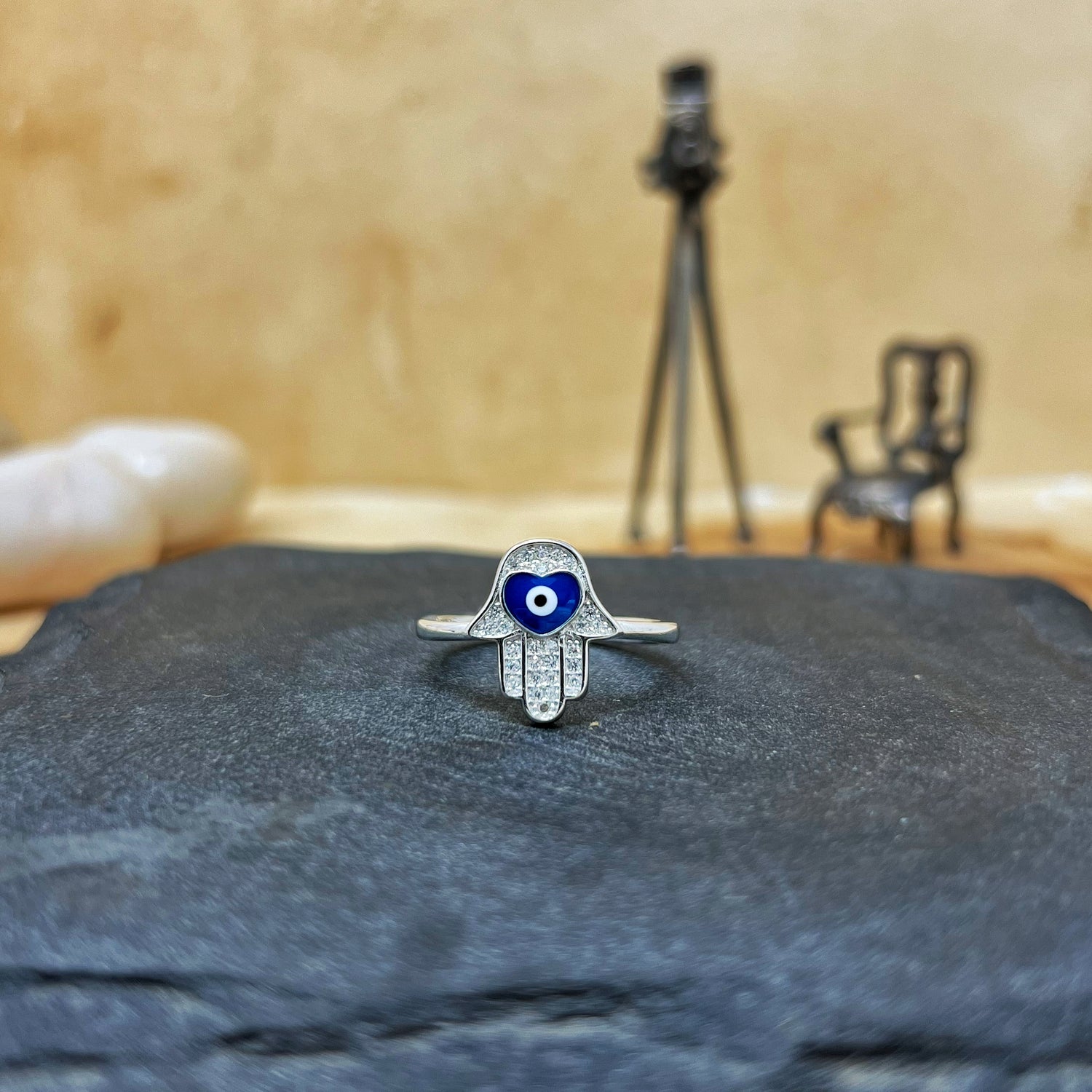 Rings | Pure 925 Sterling Silver Evil Eye Ring+ Studs | Freeup